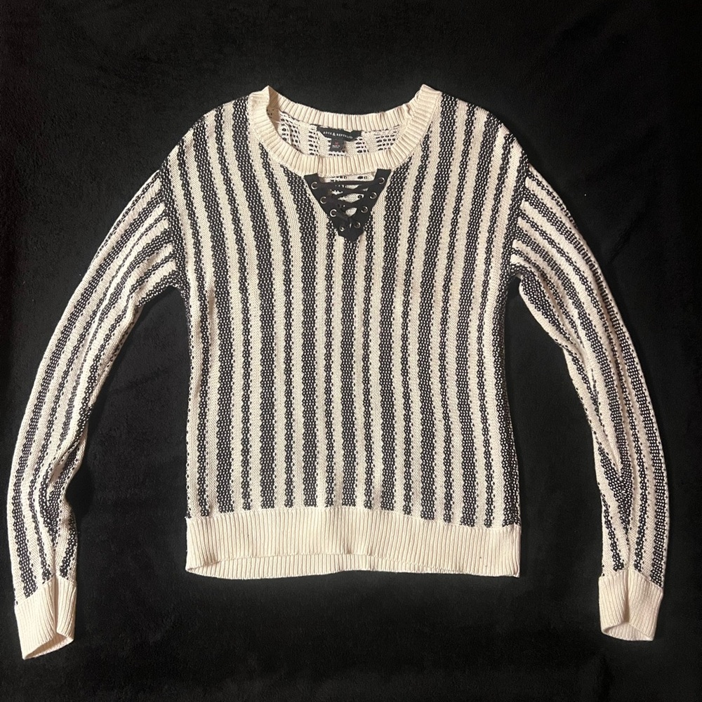 Rock & Republic Monochrome Striped Sweater